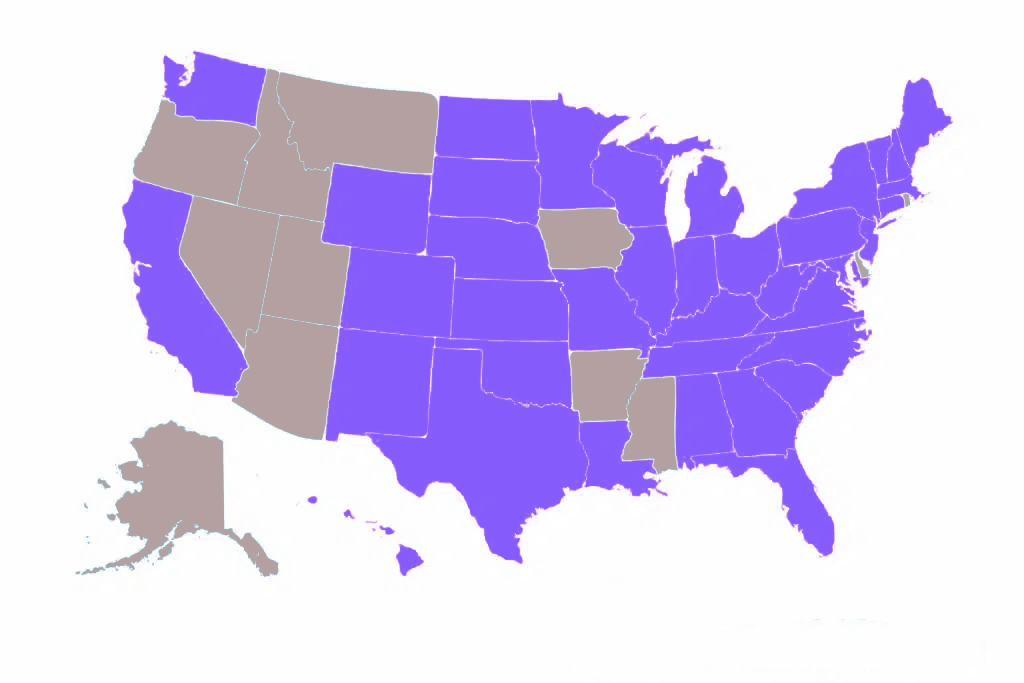 USA Shipping Map